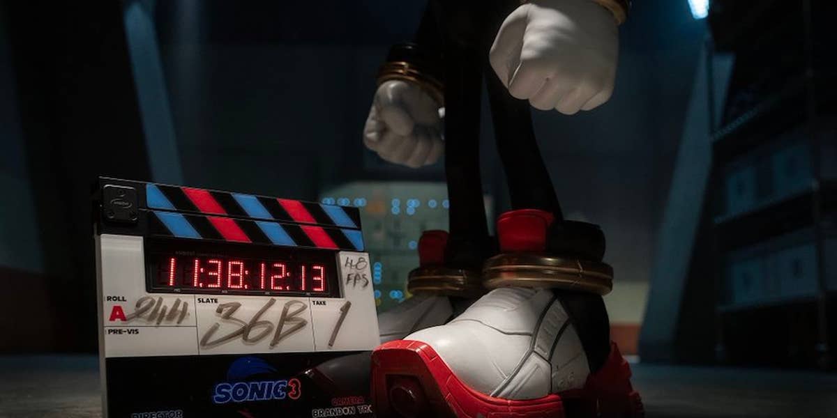 We get our first look at Shadow the Hedgehog('s feet) in first teaser image  for Sonic 3